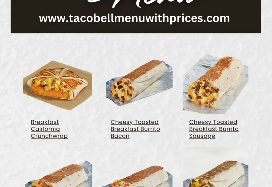 Taco Bell Breakfast Menu price in 2024