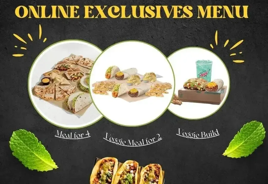 Taco Bell Online Exclusives Menu